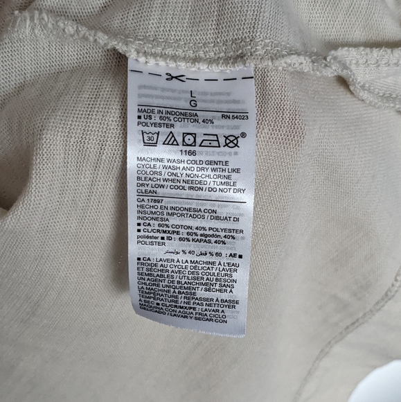 Old Navy Loose Slub-Knit Lace-Up Top Beige - Picture 6 of 8